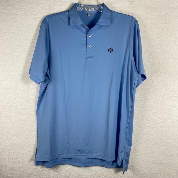 Peter Millar Other - Peter Millar The Grove XXIII Summer Comfort Polo Shirt Mens L Blue Short Sleeve